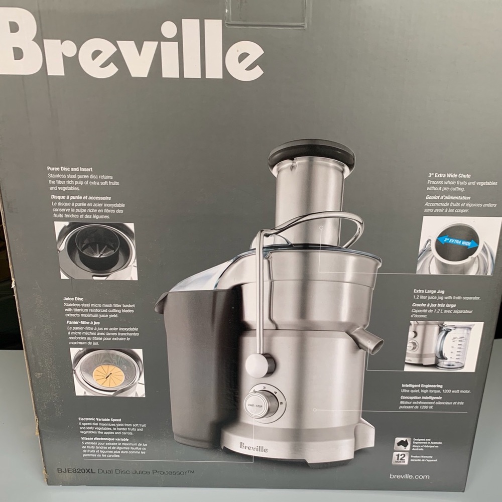 Breville Dual disc juice processor,  stainless steel, top of the line, XL size